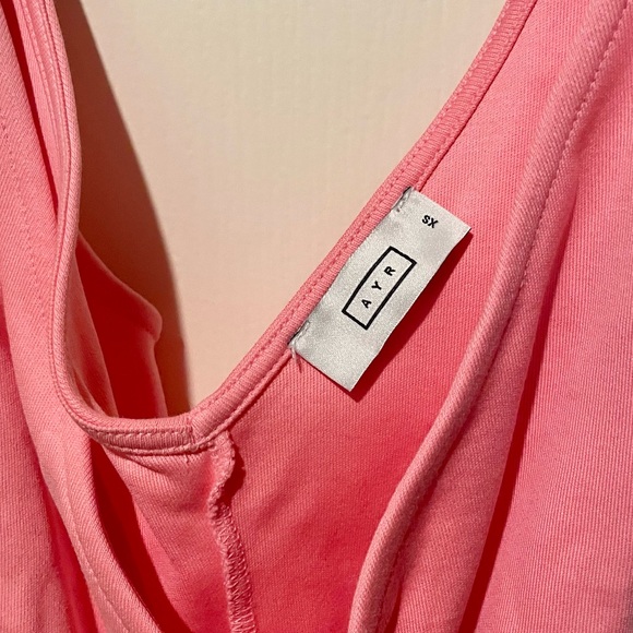 AYR The Yowza Dress XS Agua Fresca Pink Wrap Dress 100% Pima Cotton NWT - Picture 6 of 7